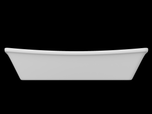 tabletop washbasin in rectangle shape modeled in 3ds max Modello 3D