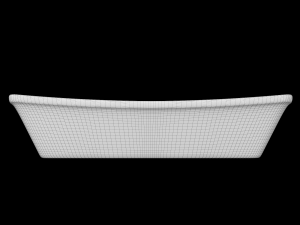 tabletop washbasin in rectangle shape modeled in 3ds max Modello 3D