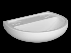 lavat&oacute;rio de mesa em formato de semic&iacute;rculo modelado no 3ds max Modelo 3D