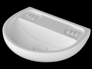 tabletop washbasin in semi circle shape modeled in 3ds max Modello 3D