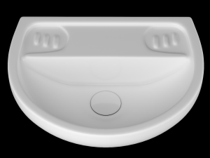 tabletop washbasin in semi circle shape modeled in 3ds max Modello 3D
