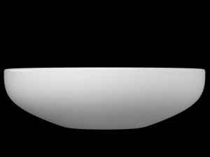 tabletop washbasin in semi circle shape modeled in 3ds max Modello 3D