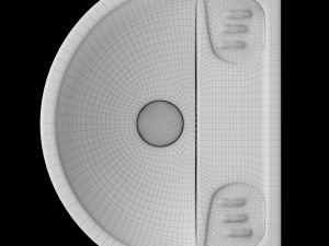 tabletop washbasin in semi circle shape modeled in 3ds max Modello 3D