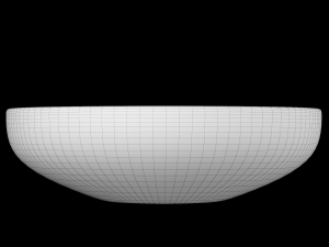 tabletop washbasin in semi circle shape modeled in 3ds max Modello 3D