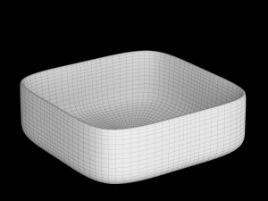 table top wash basin in square shape modeled in 3ds max 3D मॉडल
