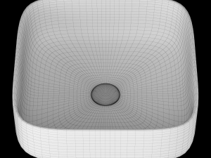table top wash basin in square shape modeled in 3ds max 3D मॉडल