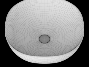 table top wash basin in round shape modeled in 3ds max 3D Model