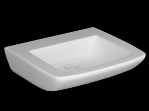 table top wash basin in rectangle shape modeled in 3ds max 3D Model