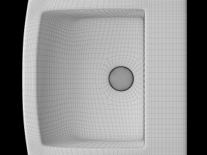 table top wash basin in rectangle shape modeled in 3ds max Modèle 3D