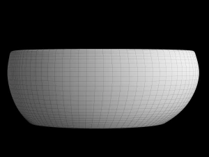 table top wash basin in ellipse shape modeled in 3ds max 3D Model