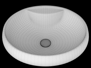 table top wash basin in ellipse shape modeled in 3ds max 3D Model