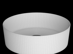 table top wash basin in circle shape modeled in 3ds max 3D Model