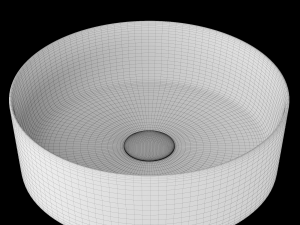 table top wash basin in circle shape modeled in 3ds max 3D Model