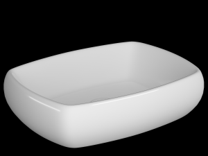 tabletop washbasin in rounded rectangle shape in 3ds max 3D Model