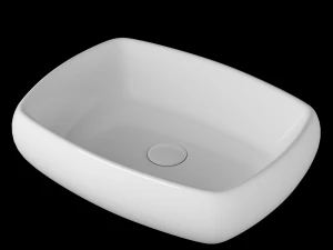 tabletop washbasin in rounded rectangle shape in 3ds max 3D Model
