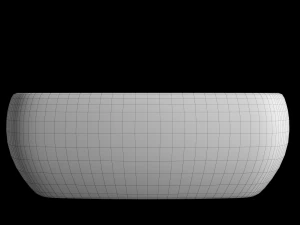 tabletop washbasin in rounded rectangle shape in 3ds max 3D Model