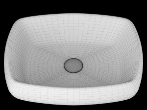 tabletop washbasin in rounded rectangle shape in 3ds max 3D Model