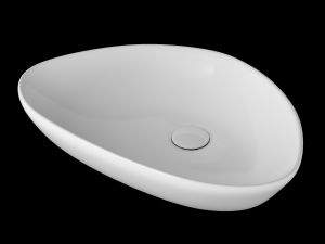 table top wash basin in triangle shape modeled in 3ds max Model 3D