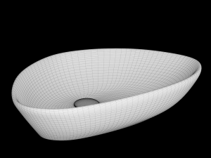 table top wash basin in triangle shape modeled in 3ds max Model 3D