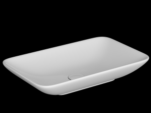 table top wash basin in rectangle shape modeled in 3ds max Modelo 3D