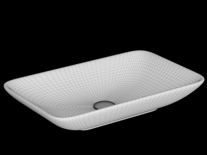 table top wash basin in rectangle shape modeled in 3ds max 3D 모델