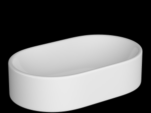 tabletop washbasin in rounded rectangle shape modeled in 3ds max 3D Model