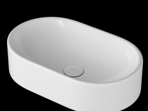 tabletop washbasin in rounded rectangle shape modeled in 3ds max 3D Модель