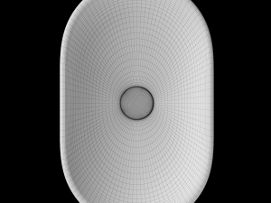 tabletop washbasin in rounded rectangle shape modeled in 3ds max 3D Модель
