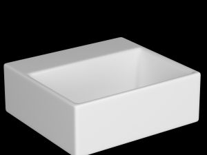 table top wash basin in rectangle shape modeled in 3ds max Modelo 3D