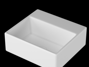 table top wash basin in rectangle shape modeled in 3ds max 3D Model