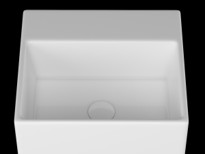 table top wash basin in rectangle shape modeled in 3ds max 3D Model