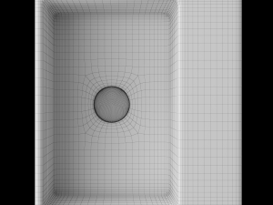table top wash basin in rectangle shape modeled in 3ds max 3D Model