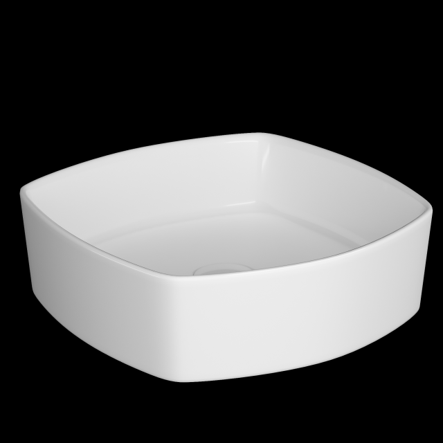 table top wash basin in rounded square shape modeled in 3ds max 3D Модель .c4d .max .obj .3ds .fbx .stl .blend 