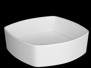 table top wash basin in rounded square shape modeled in 3ds max Model 3D