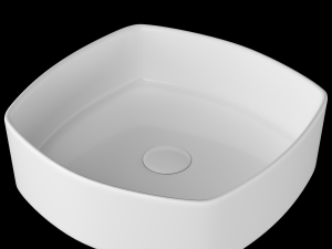 table top wash basin in rounded square shape modeled in 3ds max 3D Модель