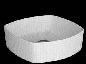 table top wash basin in rounded square shape modeled in 3ds max 3D Модель