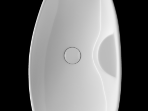 tabletop washbasin in rounded rectangle bowl shape in 3ds max Modello 3D