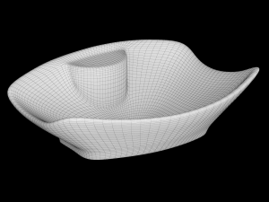 tabletop washbasin in rounded rectangle bowl shape in 3ds max Modello 3D
