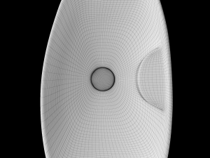 tabletop washbasin in rounded rectangle bowl shape in 3ds max Modello 3D