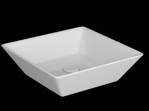 table top wash basin in square shape modeled in 3ds max 3D Model