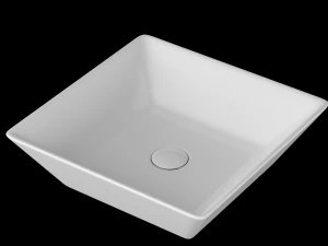 table top wash basin in square shape modeled in 3ds max 3D Model