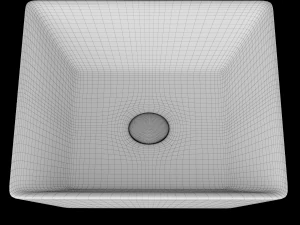 table top wash basin in square shape modeled in 3ds max 3D Model