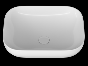 tabletop washbasin in rounded rectangle shape modeled in 3ds max Modèle 3D