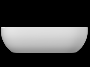 tabletop washbasin in rounded rectangle shape modeled in 3ds max Modèle 3D