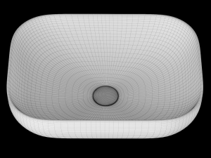 tabletop washbasin in rounded rectangle shape modeled in 3ds max Modèle 3D