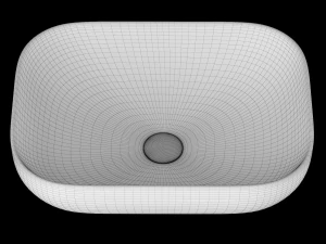 tabletop washbasin in rounded rectangle shape modeled in 3ds max 3D Model