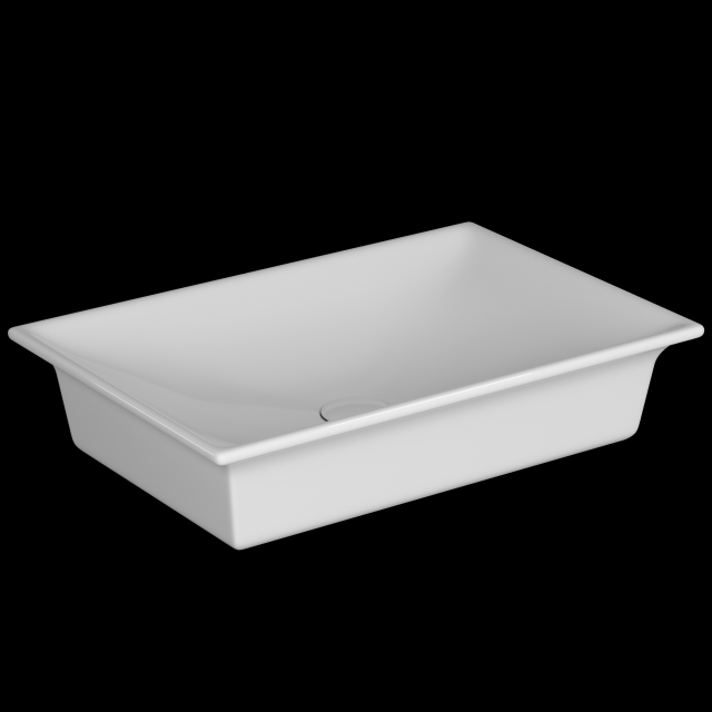 table top wash basin in rectangle shape modeled in 3ds max Modèle 3D .c4d .max .obj .3ds .fbx .stl .blend 
