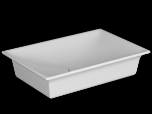 table top wash basin in rectangle shape modeled in 3ds max 3D मॉडल