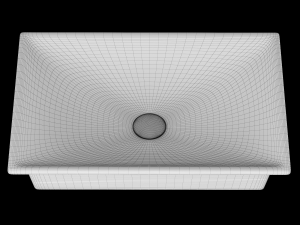 table top wash basin in rectangle shape modeled in 3ds max Modèle 3D