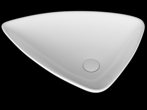 table top wash basin in triangle shape modeled in 3ds max Model 3D